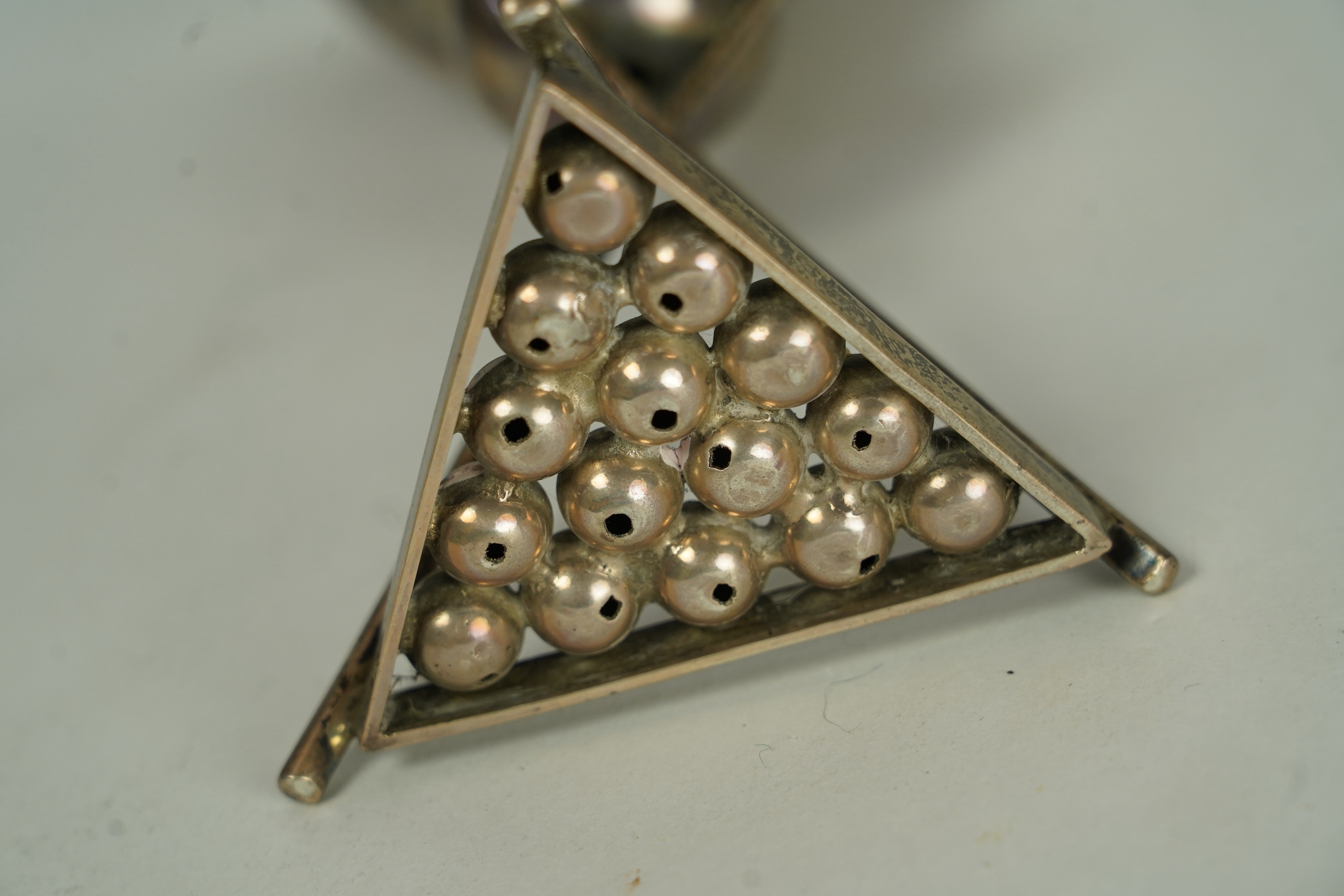 A late Victorian silver snooker related presentation trophy cup, by Charles Boyton II